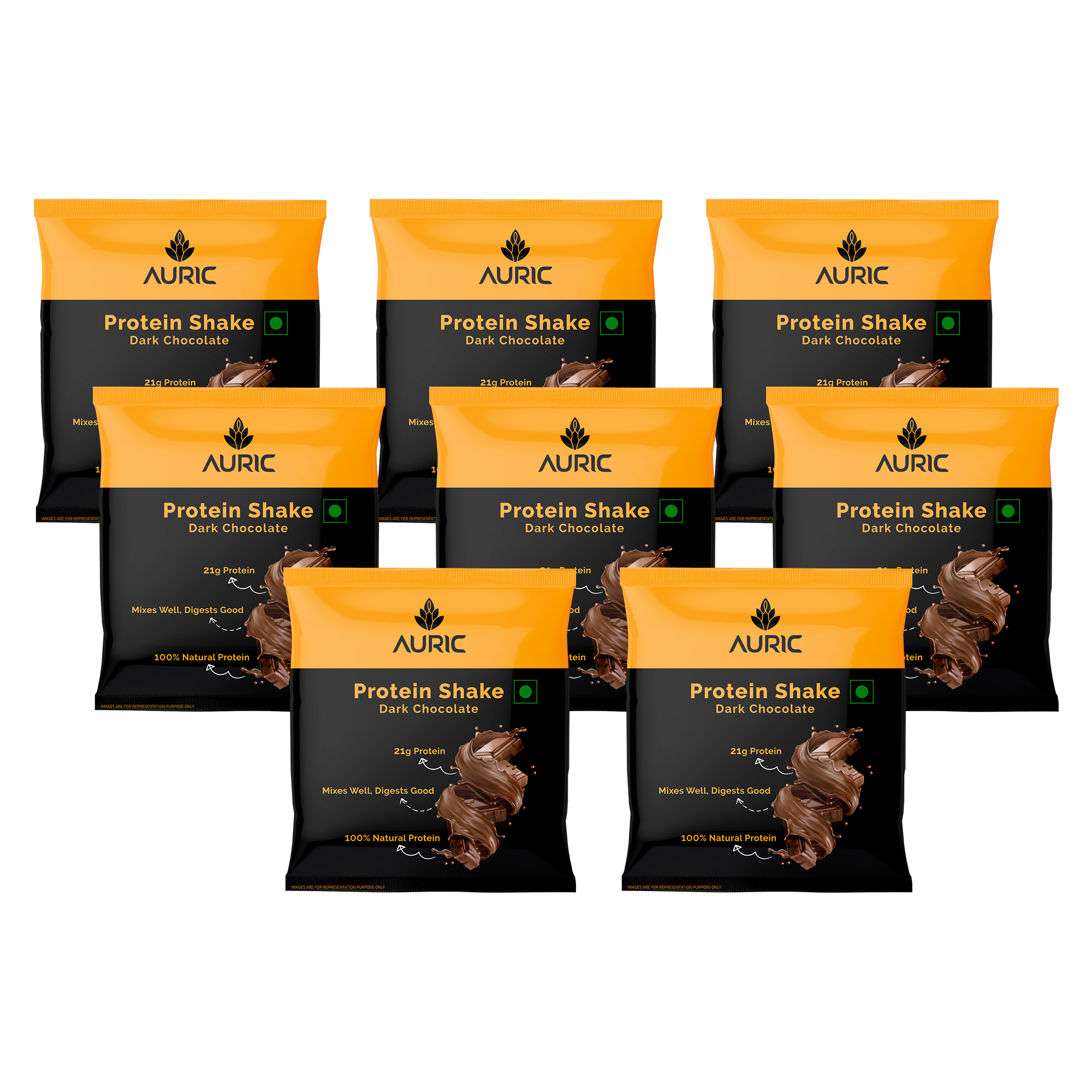 Vegan Protein Powder for Men & Women (Dark Chocolate Flavor) 8 Sachet